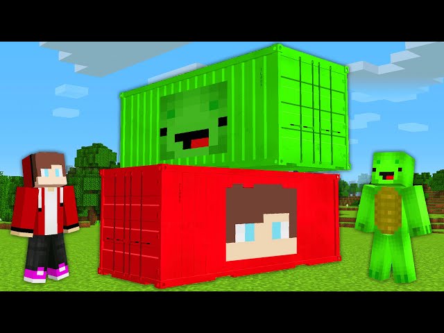 How JJ and Mikey FOUND CONTAINERS Made of MIKEY andJJ in Minecraft ?!