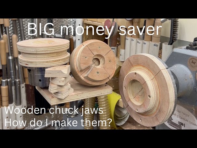 Woodturning. BIG money saver. How I make my wooden chuck jaws