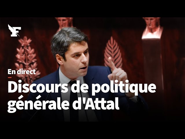 Le discours de politique générale de Gabriel Attal à l'Assemblée nationale