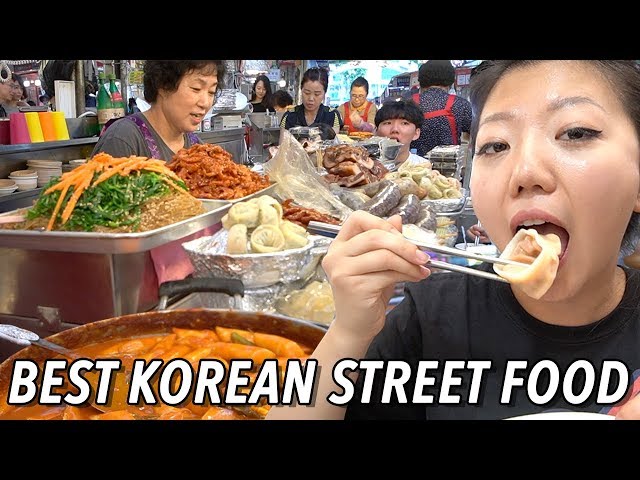 TOP 10 KOREAN STREET FOODS TO TRY! Gwangjang Market Street Food Tour in Seoul, South Korea