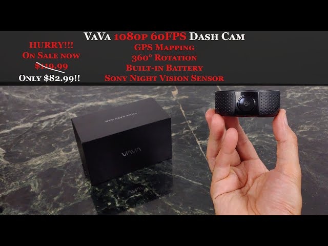 VAVA Dash Cam with GPS, 1080p and it Rotates 360 Degrees!