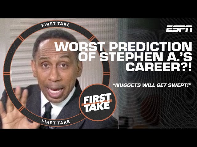 Stephen A. EMBARRASSED saying Nuggets would get SWEPT 'WORST PREDICTION OF MY CAREER!' | First Take