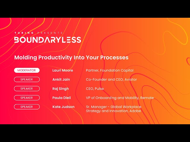Molding Remote Work Productivity Into Your Processes | Boundaryless 2022