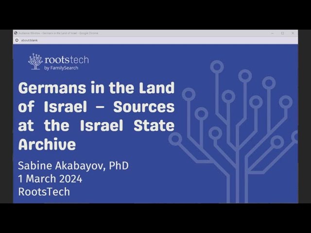 Germans in the Land of Israel – Sources at the Israel State Archive