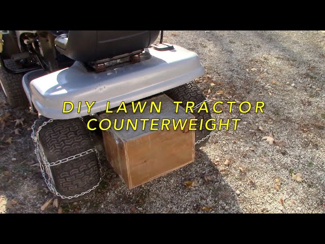 DIY Lawn Tractor Counterweight