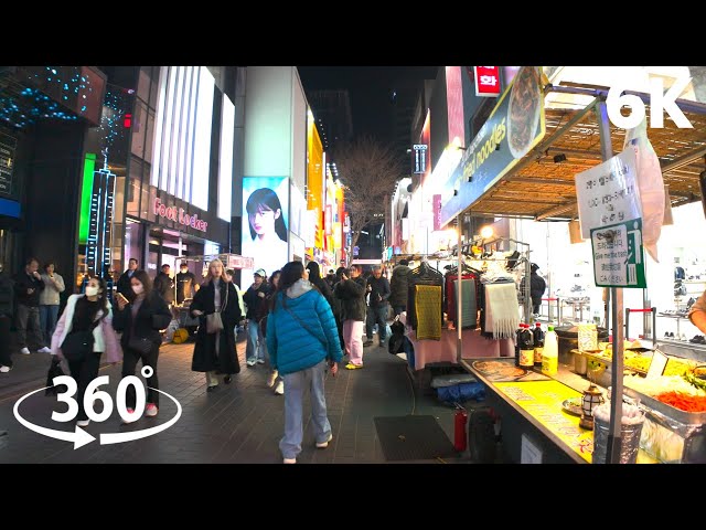 Myeongdong Street, Shopping Paradise and many tourists | Seoul Korea 360° VR 6K