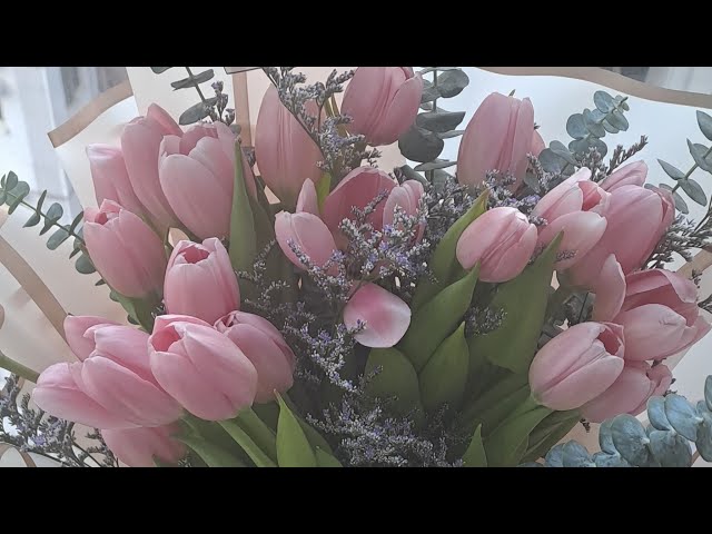 Pink Tulips Flower Arrangement