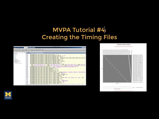 MVPA Tutorial #4: Timing Files