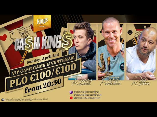 💸 VIP Ca$h King$ PLO €100/€100/€200 live from King's Resort 👑
