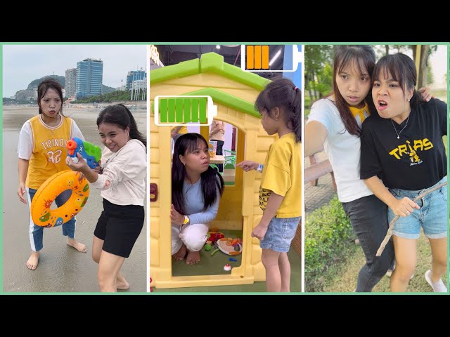 Stepfather and Monster Sister 😱🧔🏻‍♂️👧🏻 Linh Nhi #shorts by LNS vs Su Hao TikTok