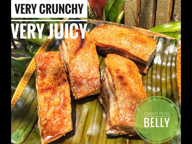 VERY CRISPY AND VERY JUICY PORK BELLY WRAP IN BANANA LEAVES TURBO STYLE