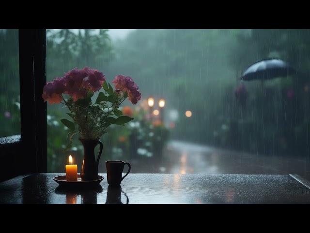 Enjoying the rain alone, just like this peaceful moment.| Soft Rain for Sleep, Study and Relaxation