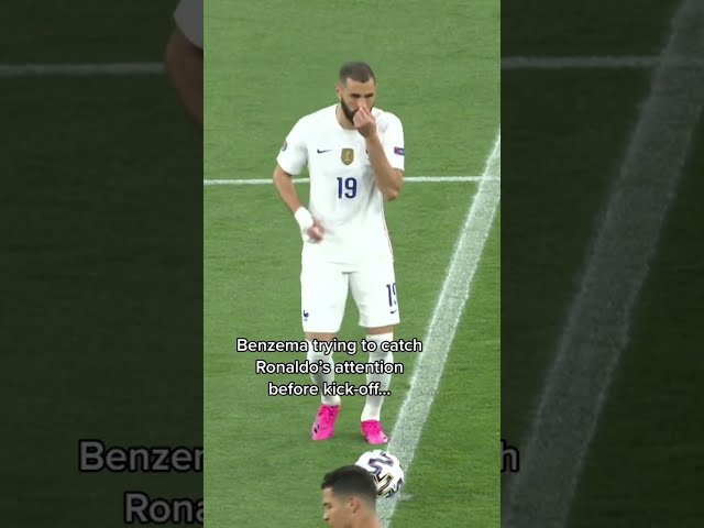 Ronaldo and Benzema before the match