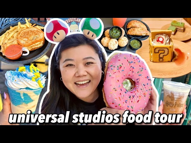 What to Eat at UNIVERSAL STUDIOS HOLLYWOOD! Universal Studios Food Tour 2024