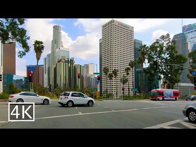 [4K] Driving through downtown Los Angeles