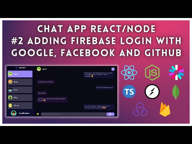 Realtime Chat App #2 Adding Firebase Login With Google, Facebook and GitHub | JavaScript Debouncing