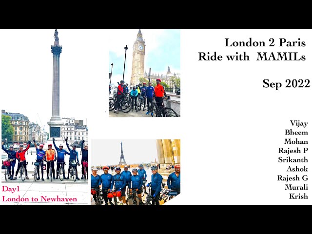 London to Paris ride ( Day 1) with MAMILs - Sep 2022.  ( London to Newhaven Ferry Port)