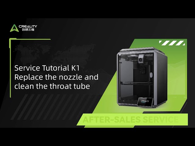 Service Tutorial K1 Replace the nozzle and clean the throat tube