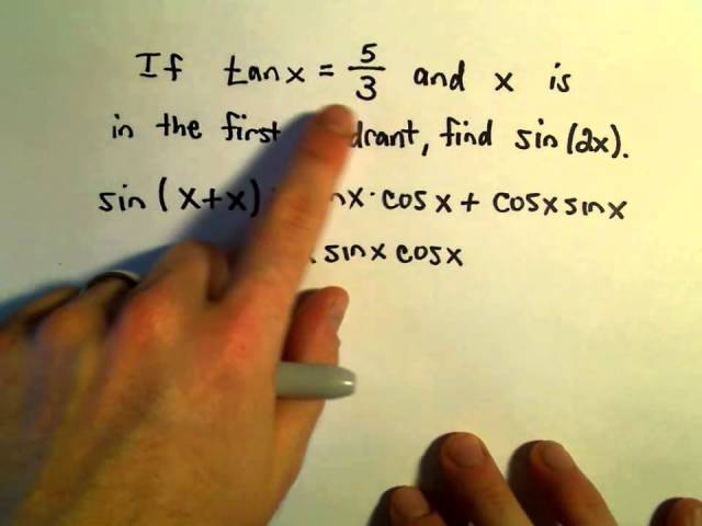 Using the Sum and Difference Identities for Sine, Cosine and Tangent, Ex 2
