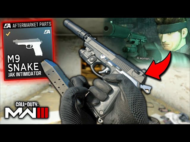 Solid Snake M9 Pistol - JAK Intimator Conversion Kit Gunplay - Modern Warfare 3 Multiplayer Gameplay