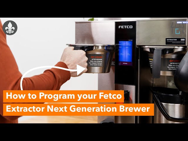 How to Program your Fetco Extractor Next Generation Series Brewer