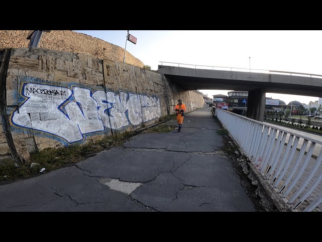 Graffiti tourist  Skopje Macedonia