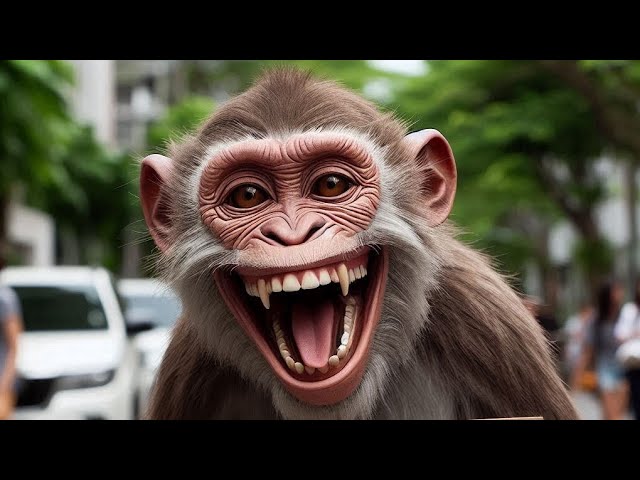 HILARIOUS Monkey Compilation!EPIC Monkeys Doing CRAZY Things![2024]#monkey #funnyanimals#monkeyvideo