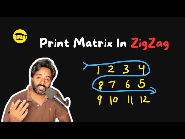 Print Matrix In ZigZag Order
