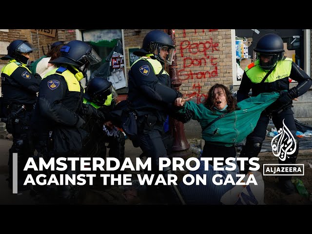 University of Amsterdam staff join pro-Palestine protests