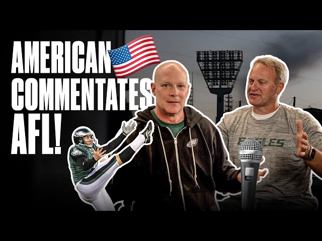 Philly Eagles commentator REACTS to AFL highlights! 🇺🇸 🎙️