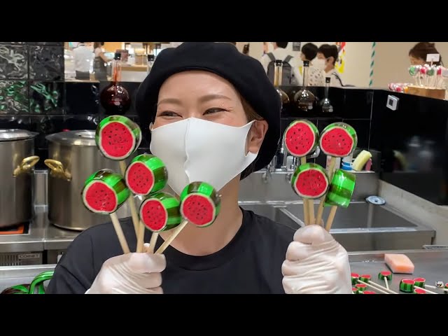 [Manufacturing scenery] How to make the best watermelon candy ever