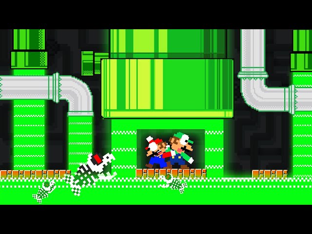 Mario Game Animation: What Happens When Mario Escape the Acid Pipe Maze