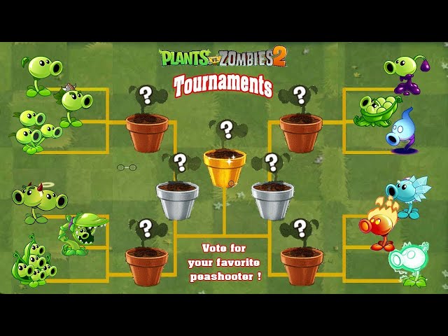 Plants Vs Zombies 2 Tournament All Peashooters - Who Will Win?