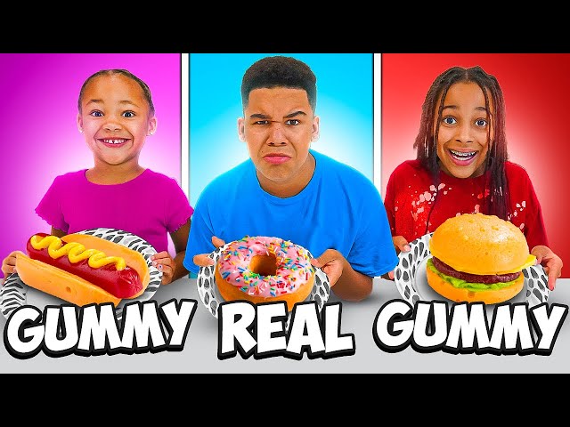 Real VS Gummy FOOD CHALLENGE