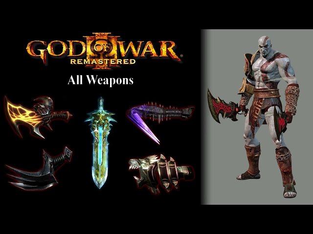 【God of War 3 Remastered】All Weapons | Moveset Showcase