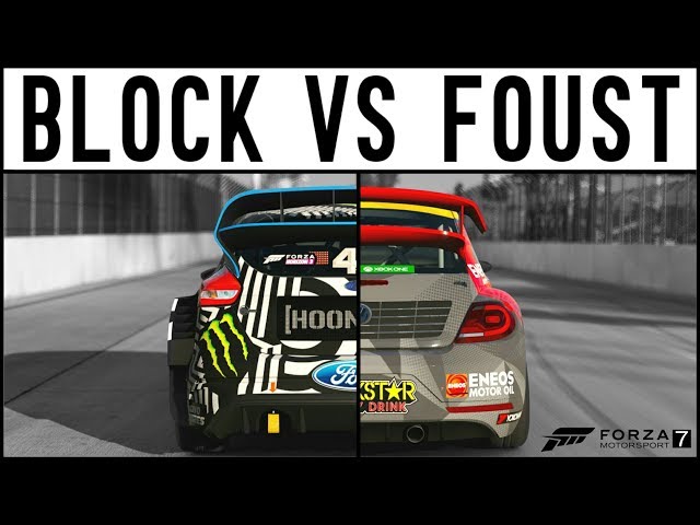 Forza 7 - Ken Block VS Tanner Foust - GYMKHANA Focus VS GRC Beetle