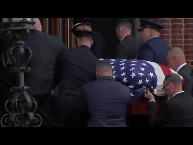 Sgt. Taylor's casket brought into St. Patrick's
