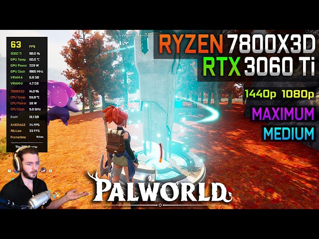 Palworld - RTX 3060 Ti  - 1080p, 1440p