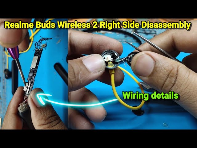 Realme Buds Wireless 2 Right Side Disassembly and Wiring Details