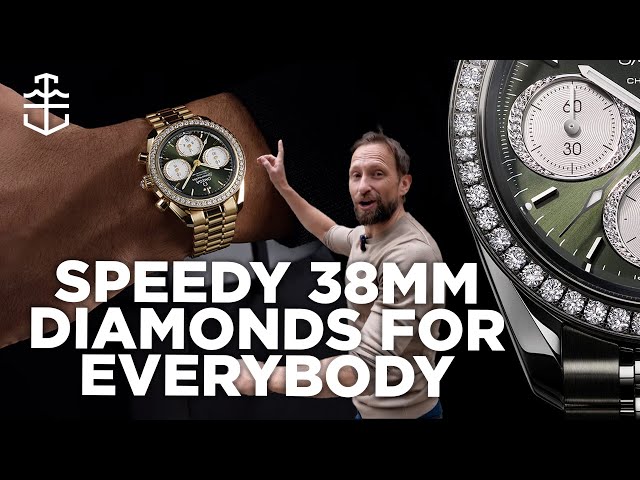Omega Speedmaster 38 adds gold bracelet and bigger diamonds