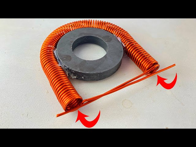 Amazing making free electric energy self running with copper wire
