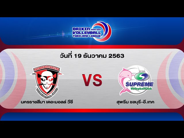 นครราชสีมา เดอะมอลล์ วีซี vs สุพรีม  ชลบุรี อี. เทค | ทีมหญิง | Volleyball Thailand League 2020-2021
