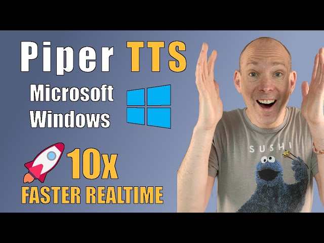 TEXT TO SPEECH | Piper TTS on Windows 🚀 AI voice 10x faster Realtime!