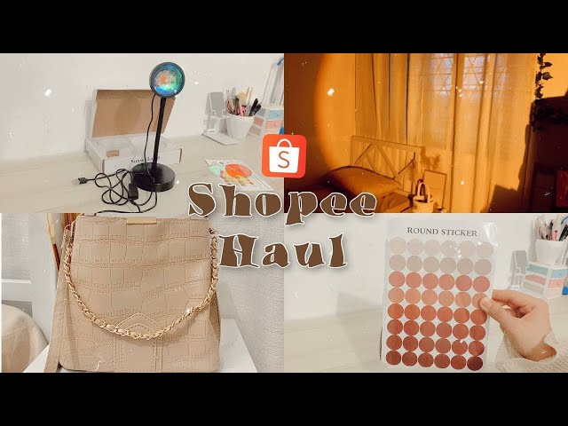 🛍 mini shopee haul 9.9 sales | sunset lamp, handbag, dress, heels (must buy)