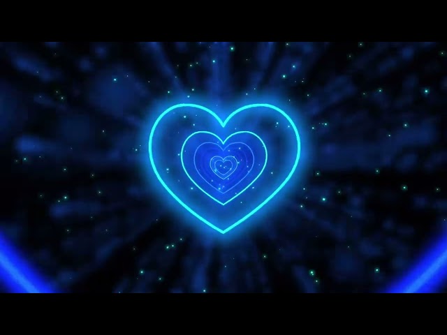 Blue heart tunnel background 1 hour‼️