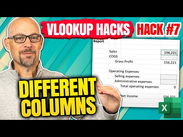 VLOOKUP Hack #7: Different Columns