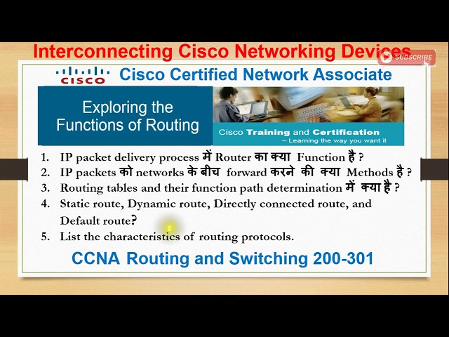 Lesson 20 - Router & इसके Function, Routing Tables,Static, Dynamic, Direct connected,& Default Route