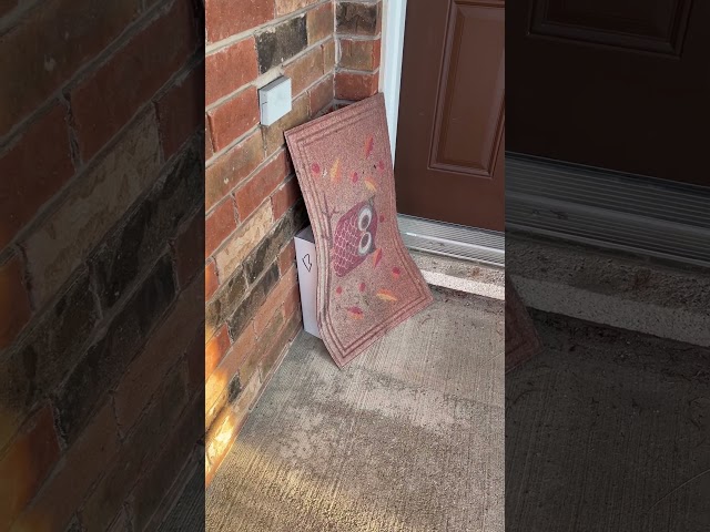 Porch pirates #package #hidden #welcome