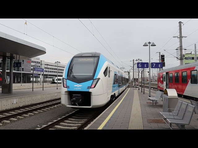 Rapid train D 155 (Graz - Maribor) operated by SŽ 510 EMU (Stadler Flirt) leaving Graz Hbf