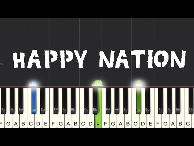 Ace of Base - Happy Nation Piano Tutorial | Medium